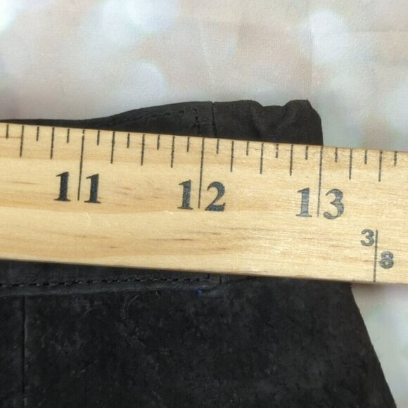 Pelle Vintage Black Suede Leather Skirt, Women's 10 NWT - Picture 10 of 11